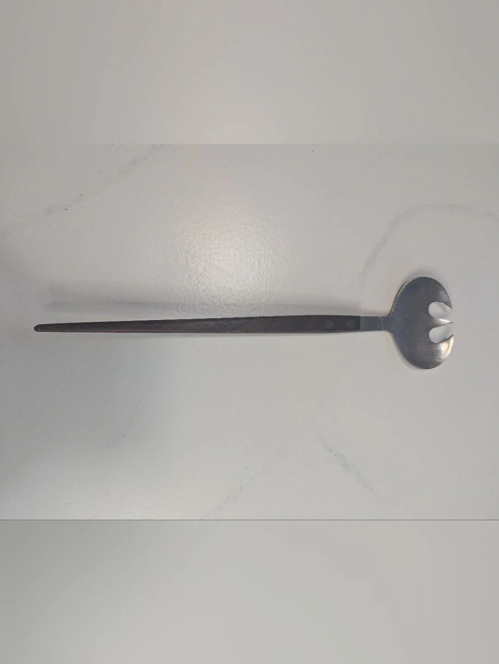 Nevco Mod Retro MCM Serving Spoon 1960s Wood Handle Spoon Japan Stainless